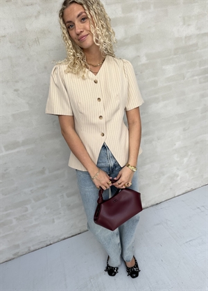 Jules pinstriped bluse Sand Neo Noir 